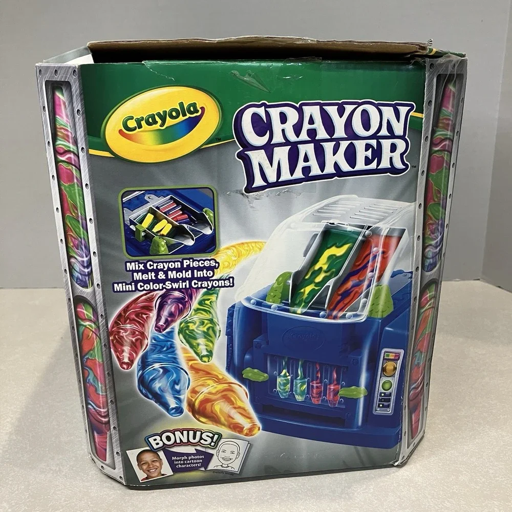 Crayola Crayon Maker Blue Electric Melt & Mold Machine Craft Toy w/bulb 2009